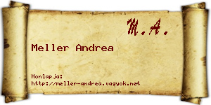 Meller Andrea névjegykártya
